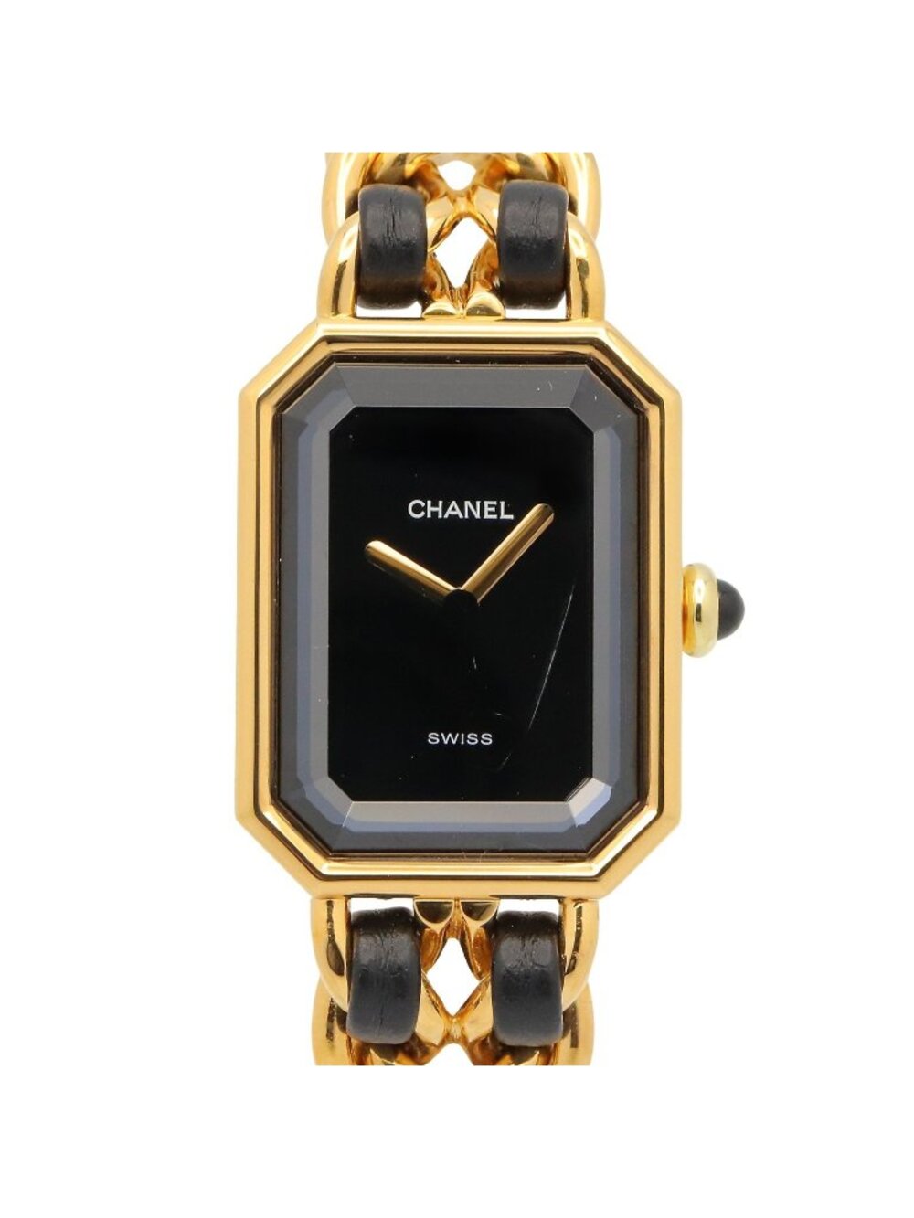 Chanel Watch Premiere M Black Leather